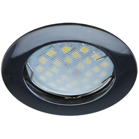 Ecola DL100 MR16 GU5.3 литой Чёрный Хром