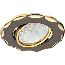 Ecola DH07 MR16 GU5.3 Чёрный Хром/Золото
