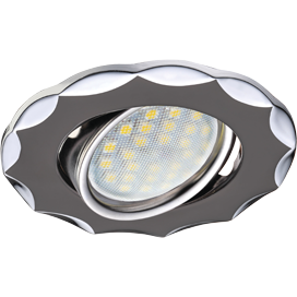 Ecola DH07 MR16 GU5.3 Чёрный Хром/Хром